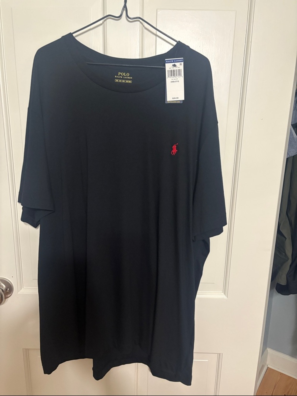 Polo by Ralph Lauren Black Short-Sleeve Tee with Red Pony Logo